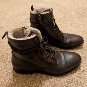 Aldo Dark Brown Leather Boots